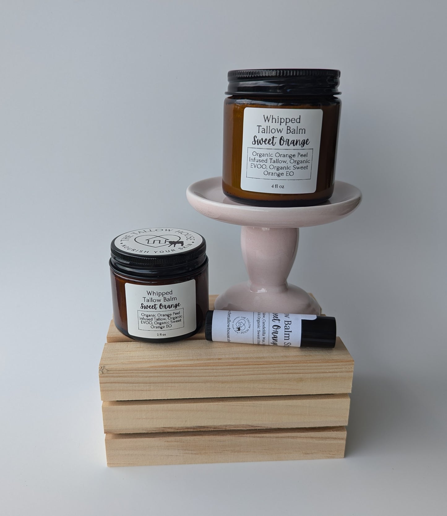 Sweet Orange Tallow Lip Balm – Bright & Hydrating
