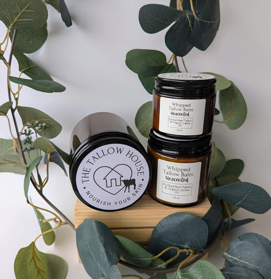 Unscented Whipped Tallow Balm Pure, Simple Moisture for the Whole Family